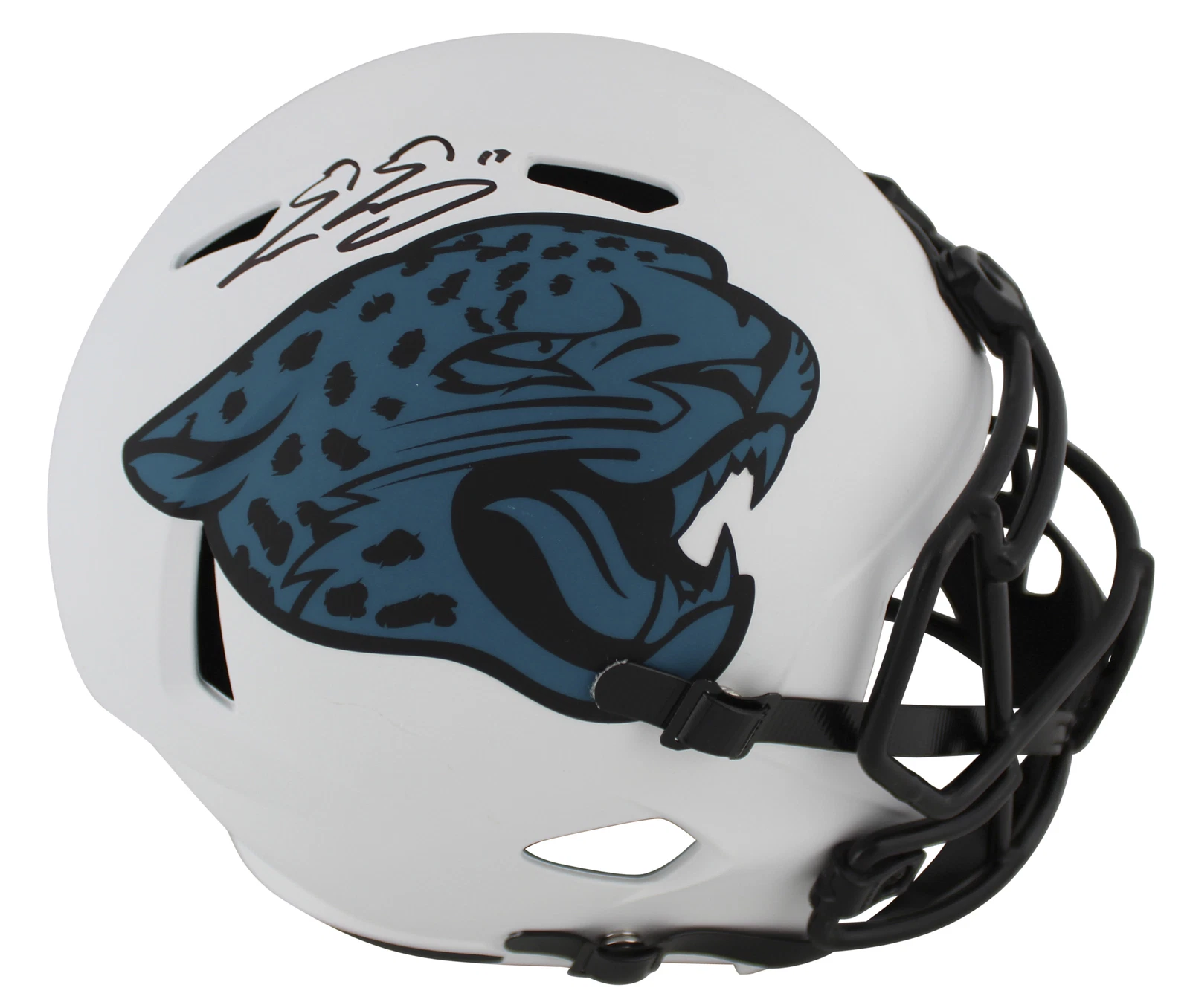 Jaguars Evan Engram Signed Lunar Full Size Speed Rep Helmet BAS Witnessed
