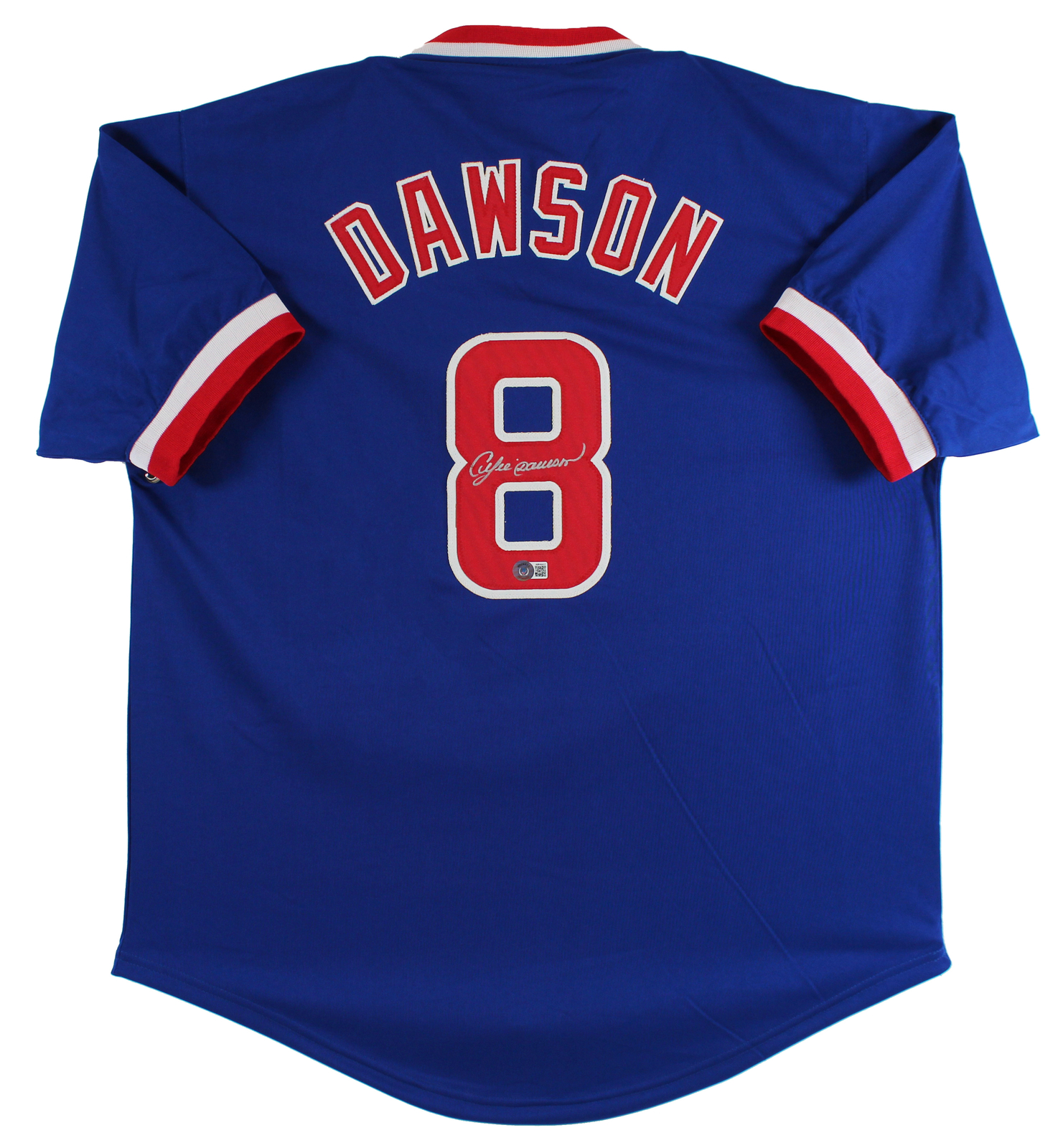 Andre Dawson Authentic Signed Blue Pro Style Jersey Autographed BAS Witnessed

