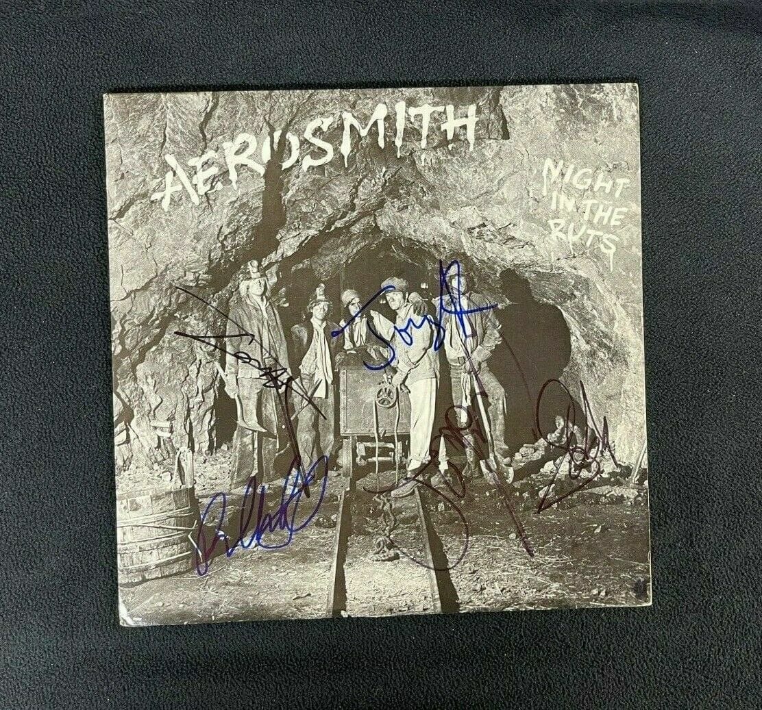 Aerosmith Signed Night In The Ruts Album Cover Complete By All 5 JSA COA
