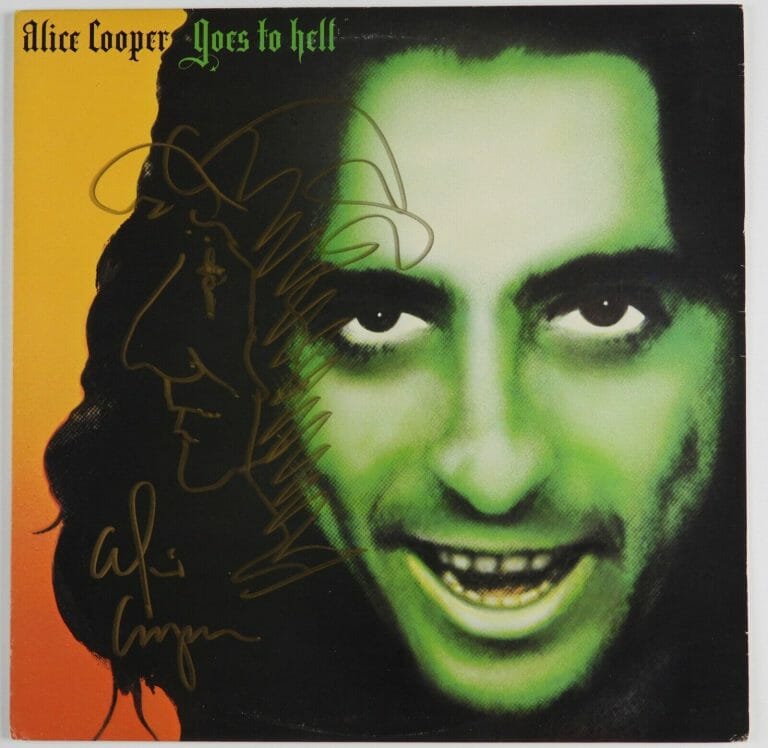 ALICE COOPER SKETCH SIGNED JSA AUTOGRAPH ALBUM RECORD VINYL GOES TO HELL
 COLLECTIBLE MEMORABILIA