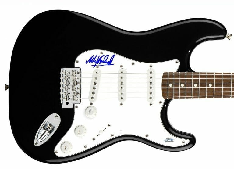 ALLAN HOLDSWORTH AUTOGRAPHED SIGNED GUITAR ACOA
 COLLECTIBLE MEMORABILIA