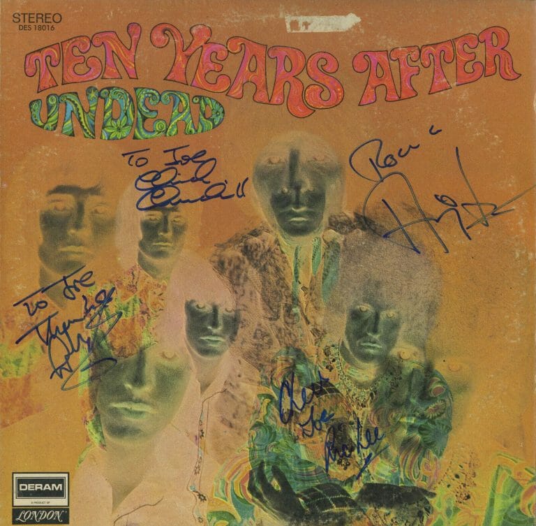 ALVIN LEE + BAND UNDEAD SIGNED VINYL RECORD TEN YEARS AFTER ACOA
 COLLECTIBLE MEMORABILIA
