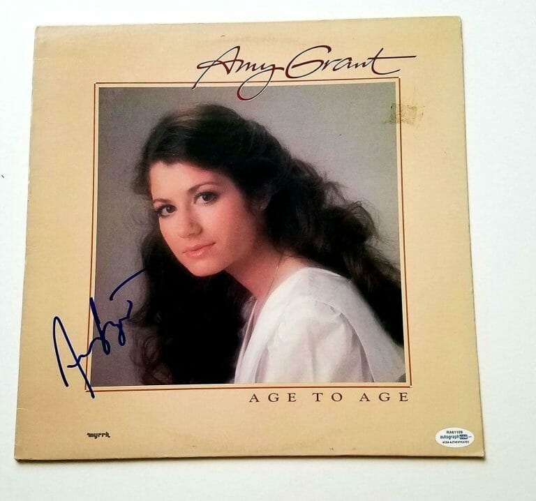 AMY GRANT AUTOGRAPHED SIGNED AGE TO AGE ALBUM LP ACOA
 COLLECTIBLE MEMORABILIA