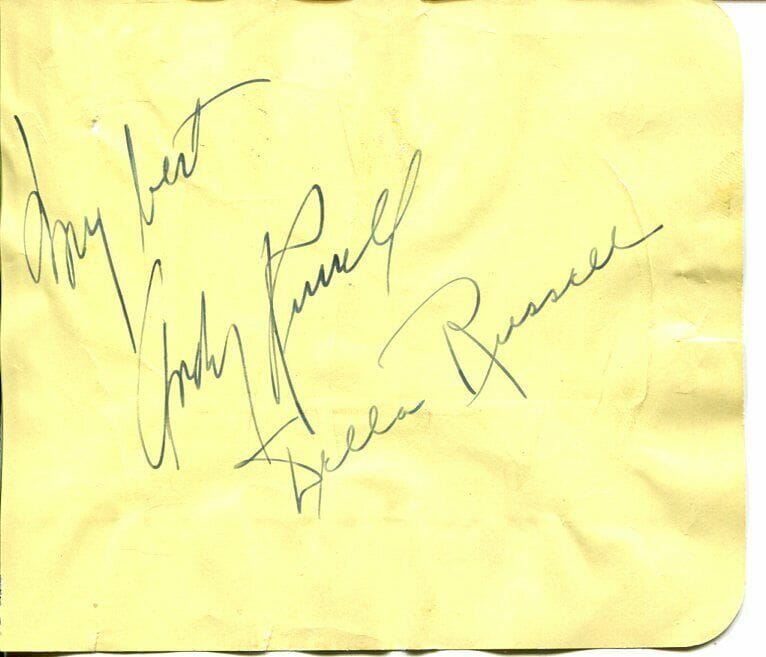 Andy Russell & Della Russell Big Band Jazz Singer Rare Signed Autograph
Opens in a new window or tab