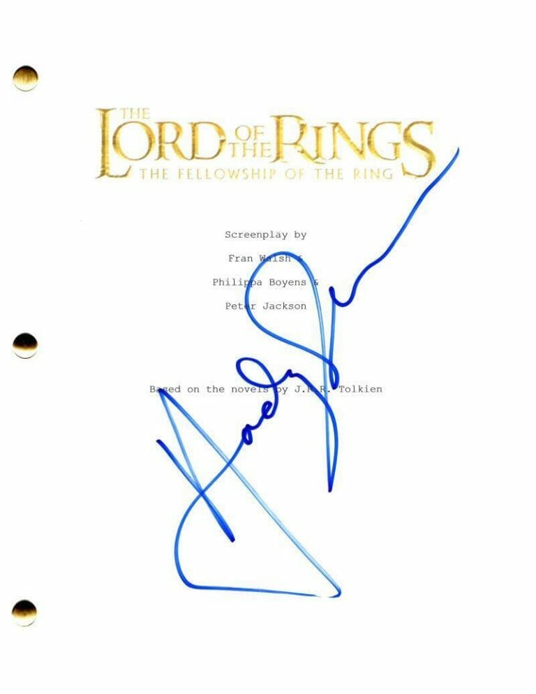 ANDY SERKIS SIGNED AUTOGRAPH LORD OF THE RINGS FELLOWSHIP OF RING MOVIE SCRIPT
 COLLECTIBLE MEMORABILIA