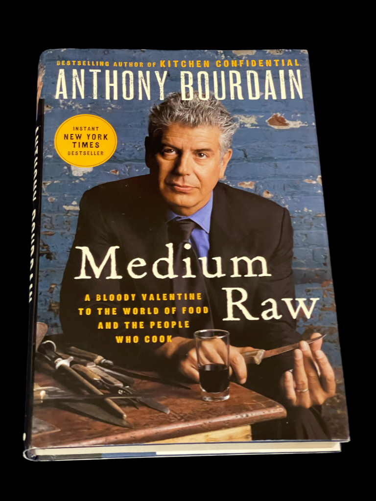 ANTHONY BOURDAIN MEDIUM RAW CHEF AUTHOR TV HOST BOLDLY SIGNED AUTOGRAPH BOOK
 COLLECTIBLE MEMORABILIA