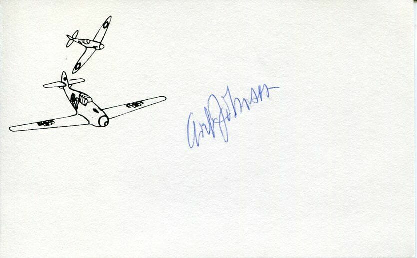 Arthur George Johnson WWII War Fighter Pilot Ace DFC P-51 Signed Autograph
Opens in a new window or tab