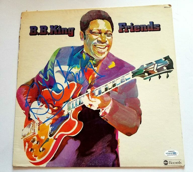 B.B. KING AUTOGRAPHED SIGNED ALBUM RECORD LP ACOA
 COLLECTIBLE MEMORABILIA