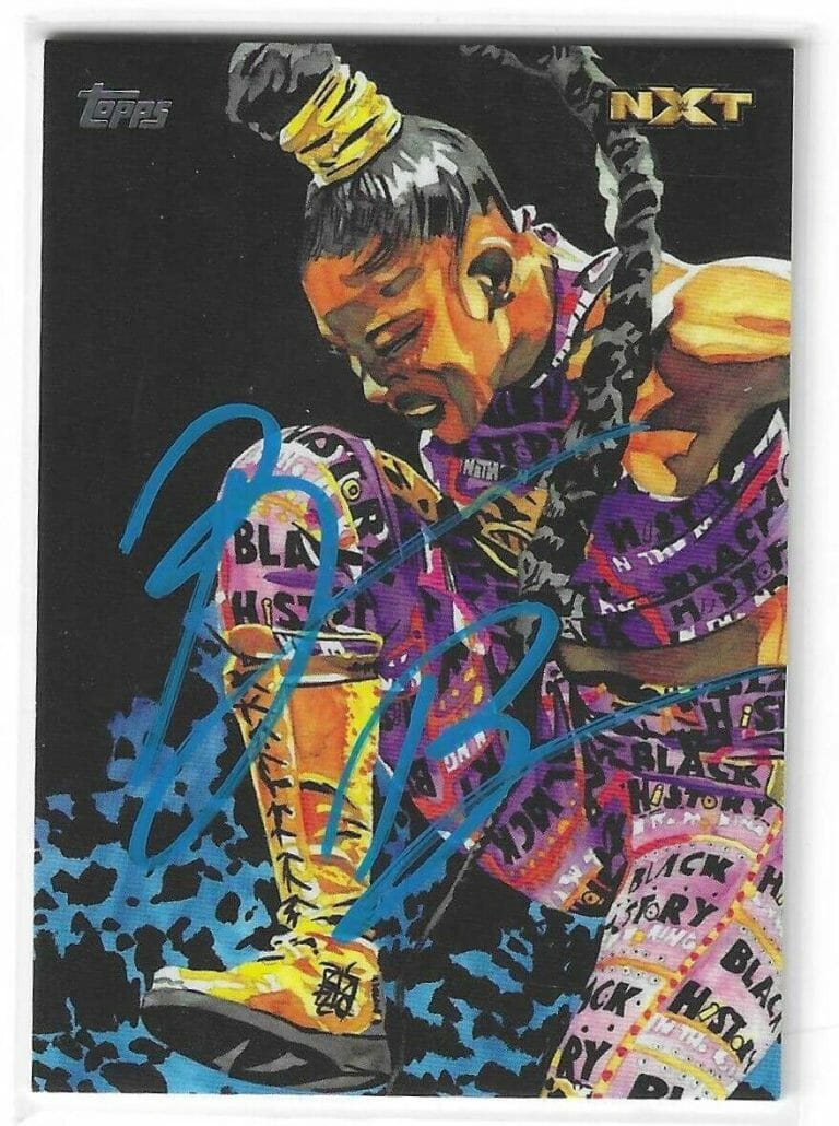 BIANCA BELAIR SIGNED 2020 TOPPS WWE UNDISPUTED ROB SCHAMBERGER ART CARD RS-4
 COLLECTIBLE MEMORABILIA