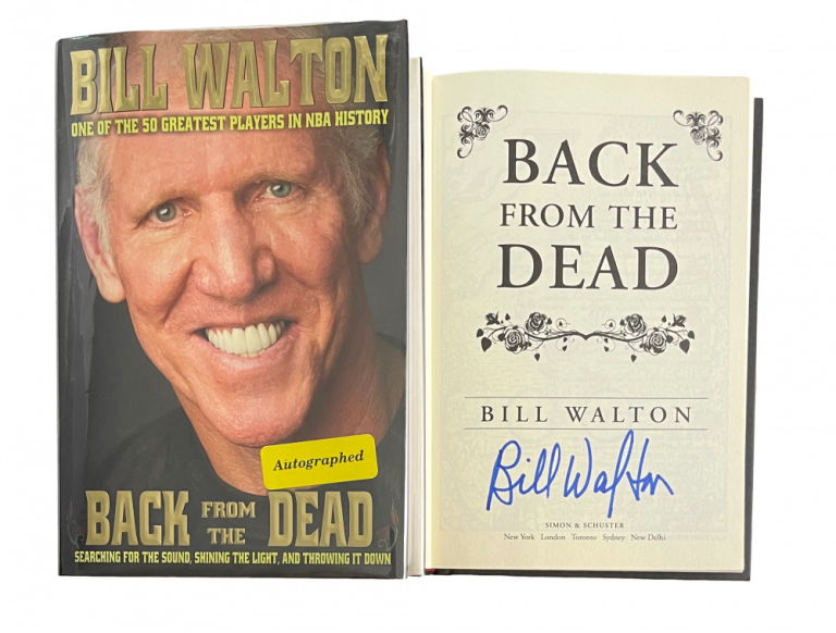 BILL WALTON SIGNED AUTOGRAPH BACK FROM THE DEAD BOOK NBA GRATEFUL DEAD SUPERFAN
 COLLECTIBLE MEMORABILIA