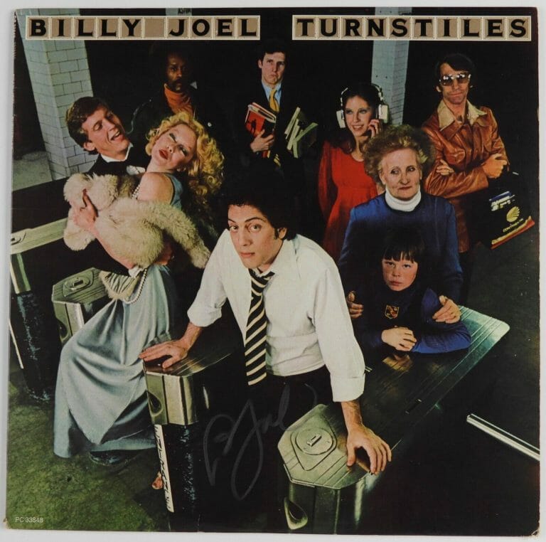 BILLY JOEL JSA SIGNED AUTOGRAPH ALBUM VINYL RECORD TURNSTILES
 COLLECTIBLE MEMORABILIA