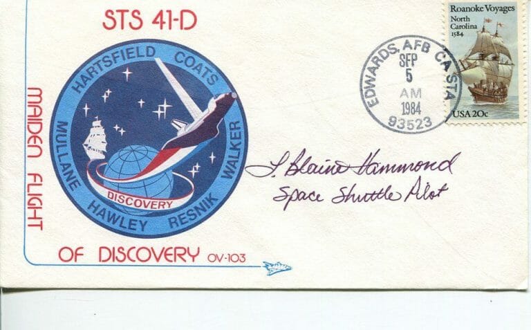 BLAINE HAMMOND STS NASA ASTRONAUT SPACE RARE SIGNED AUTOGRAPH FDC
 COLLECTIBLE MEMORABILIA