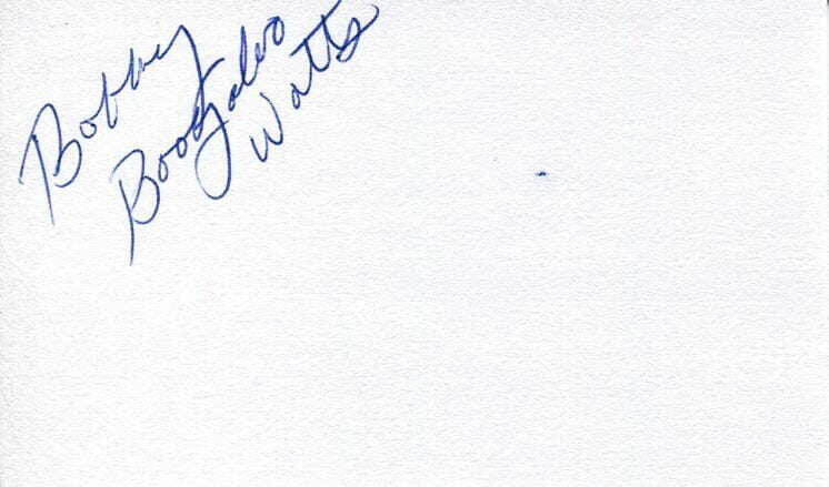 Bobby Boogaloo Watts Middleweight Boxing Champ Signed Autograph Opens 