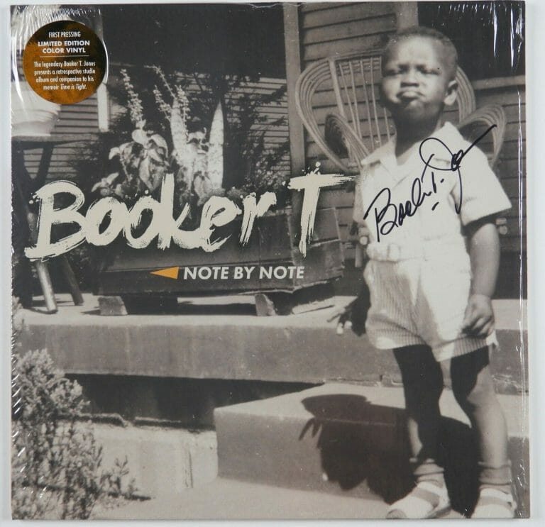 BOOKER T JSA SIGNED AUTOGRAPH ALBUM RECORD LP NOTE BY NOTE
 COLLECTIBLE MEMORABILIA