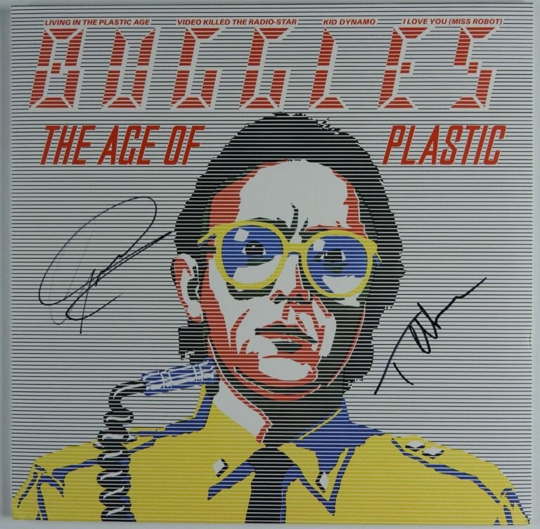BUGGLES JSA SIGNED AUTOGRAPH ALBUM RECORD VINYL THE AGE OF PLASTIC TREVOR HORN
 COLLECTIBLE MEMORABILIA