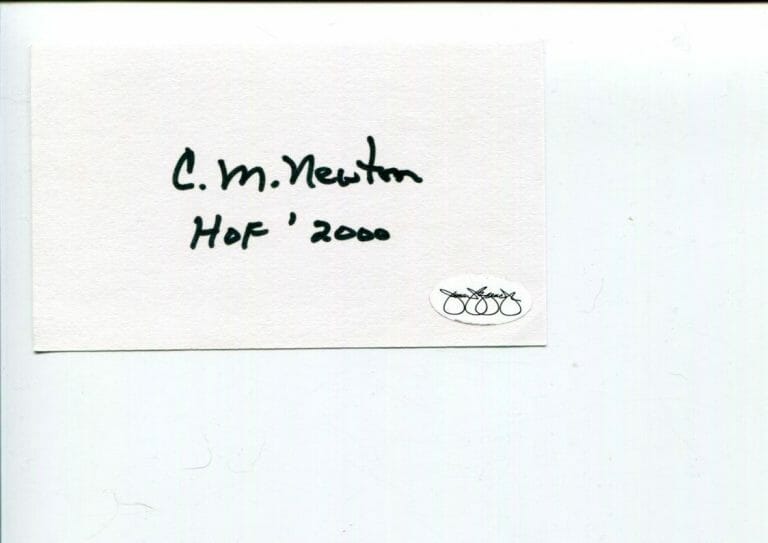 C. M. NEWTON ALABAMA CRIMSON TIDE VANDERBILT BASKETBALL HOF SIGNED AUTOGRAPH JSA
 COLLECTIBLE MEMORABILIA