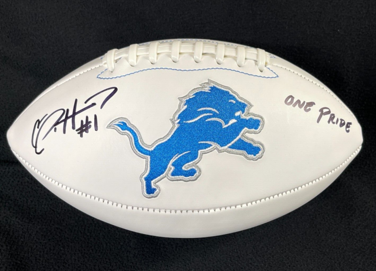 CAM SUTTON SIGNED & INSCRIBED DETROIT LIONS FOOTBALL JSA COA
 COLLECTIBLE MEMORABILIA