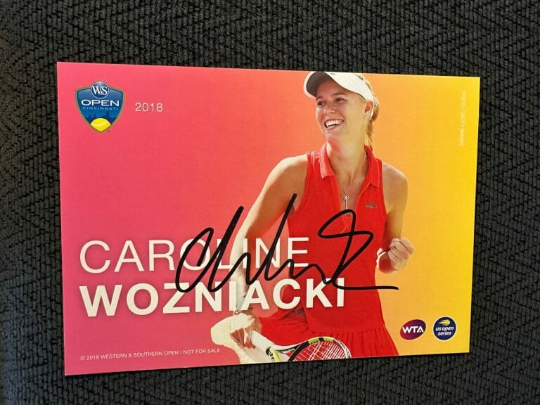 CAROLINE WOZNIACKI SIGNED PICTURE CARD TENNIS 2018 WESTERN SOUTHERN OPEN CINCY
 COLLECTIBLE MEMORABILIA