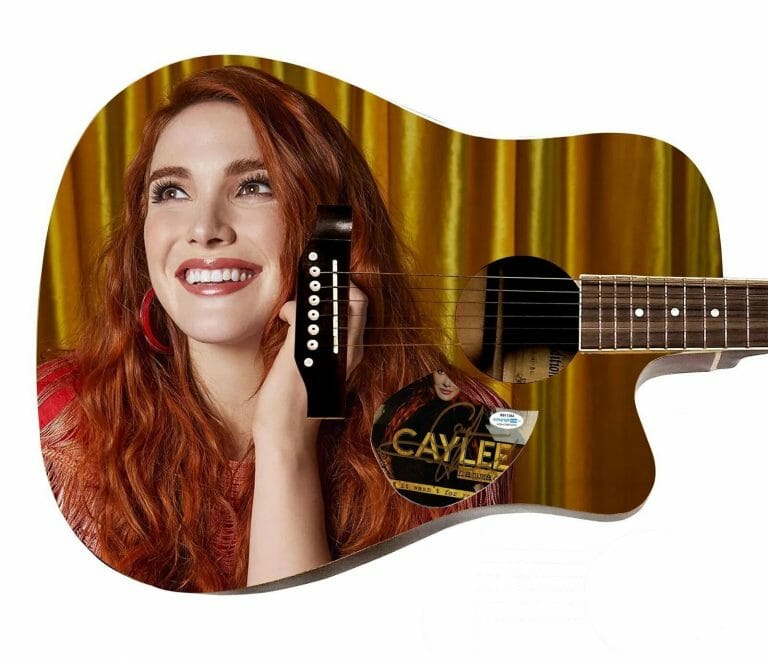 CAYLEE HAMMACK AUTOGRAPHED SIGNED CUSTOM GRAPHICS PHOTO GUITAR ACOA
 COLLECTIBLE MEMORABILIA