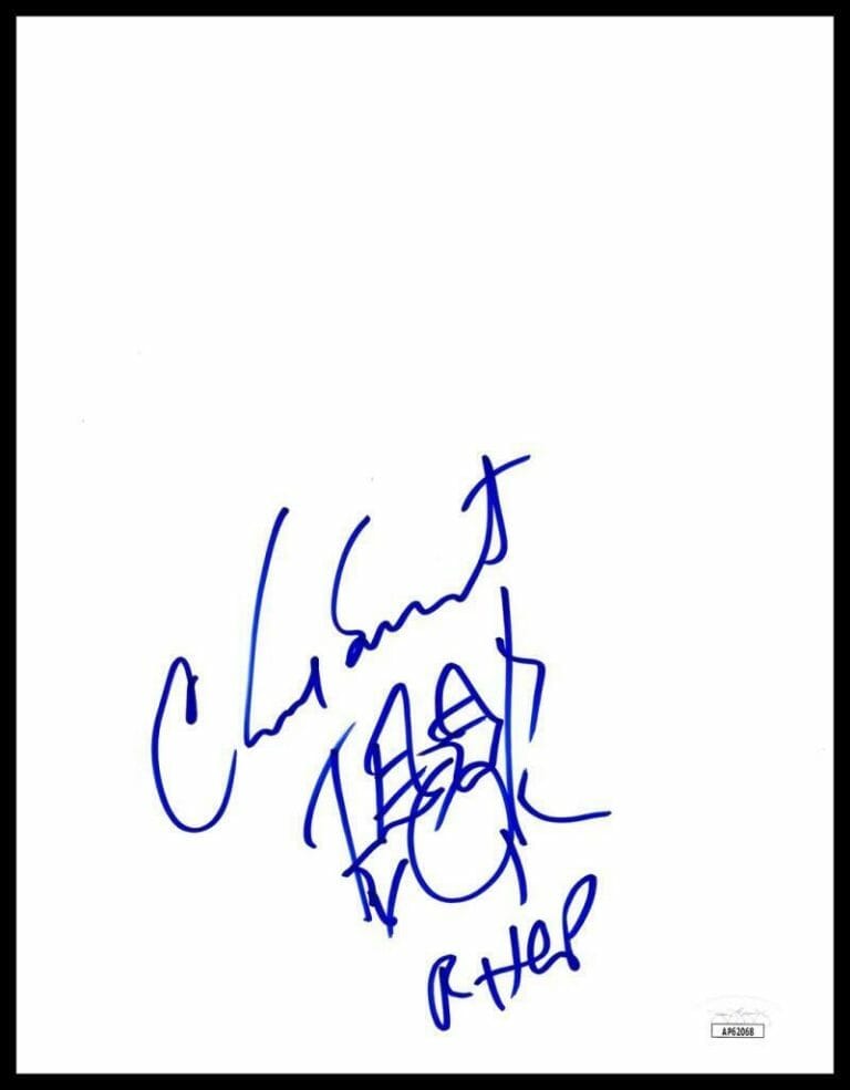 CHAD SMITH RED HOT CHILI PEPPERS SIGNED AUTOGRAPH 8.5×11 ORIGINAL ART SKETCH JSA
 COLLECTIBLE MEMORABILIA