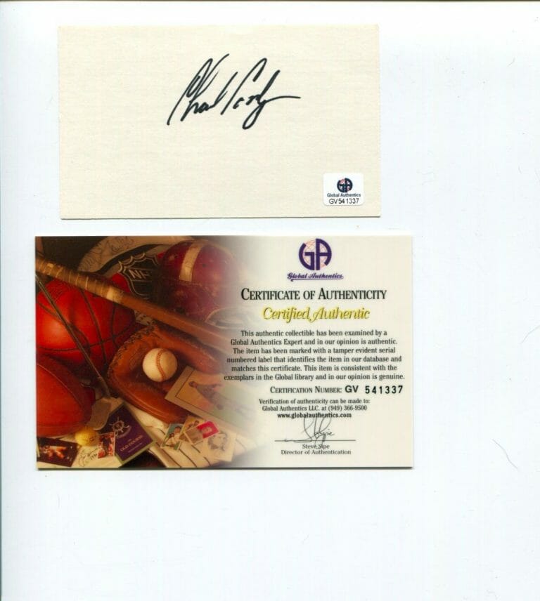 CHARLES COODY MASTERS 1971 RYDER CUP CHAMP PGA GOLF SIGNED AUTOGRAPH COA
 COLLECTIBLE MEMORABILIA