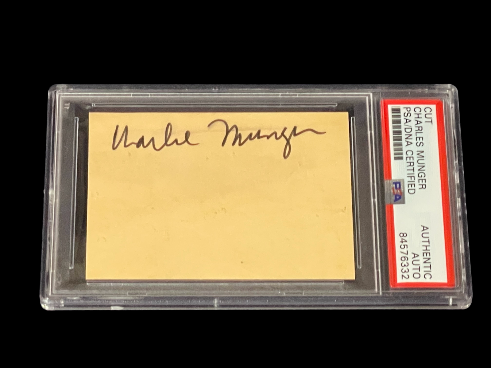 Charlie Munger Berkshire Hathaway Warren Buffett Vp Signed Autograph