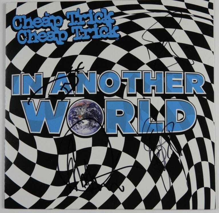 CHEAP TRICK JSA SIGNED AUTOGRAPH ALBUM RECORD ALBUM VINYL IN ANOTHER WORLD
 COLLECTIBLE MEMORABILIA