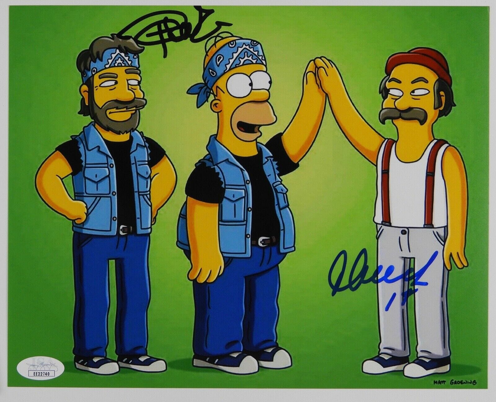 Cheech and Chong Autograph Signed 8 x 10 photo JSA LOA The Simpsons ...