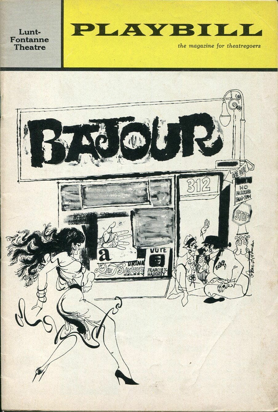 Chita Rivera Nancy Dussault Herschel Bernardi Robert Burr Bajour 1964 Playbill
