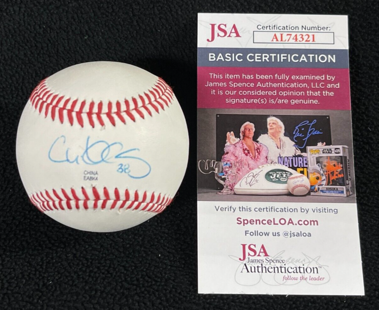 CHRIS GIMENEZ SIGNED TAMPA BAY RAYS OFFICIAL PACIFIC COAST BASEBALL JSA COA
 COLLECTIBLE MEMORABILIA