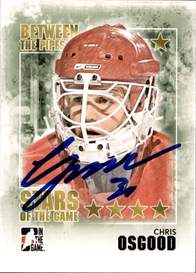 CHRIS OSGOOD SIGNED 2010/11 ITG BETWEEN THE PIPES CARD #79 DETROIT RED WINGS
 COLLECTIBLE MEMORABILIA