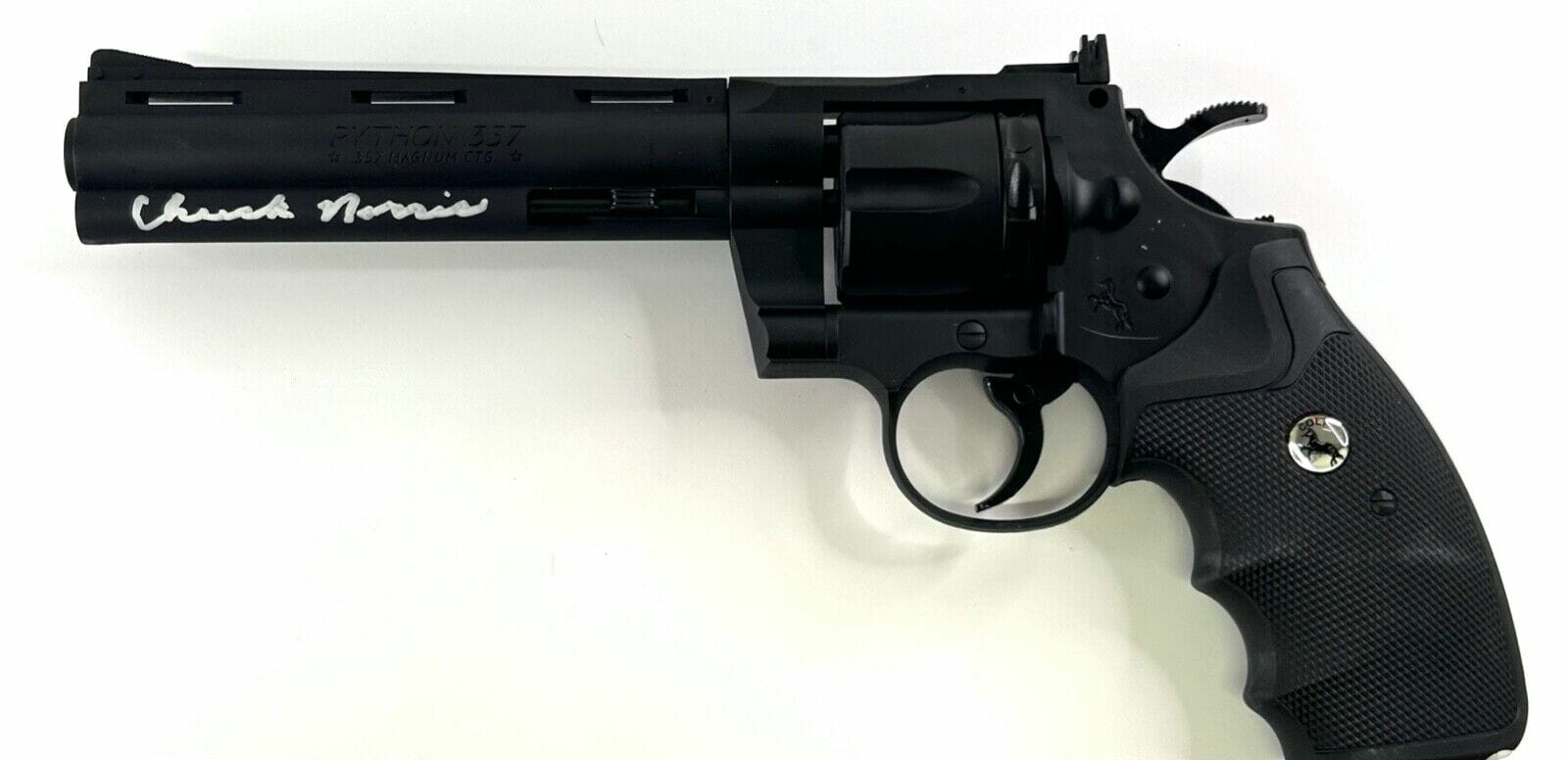 CHUCK NORRIS Signed Autograph BB Colt Revolver Gun JSA 104 Walker Texas Ranger
Opens in a new window or tab
