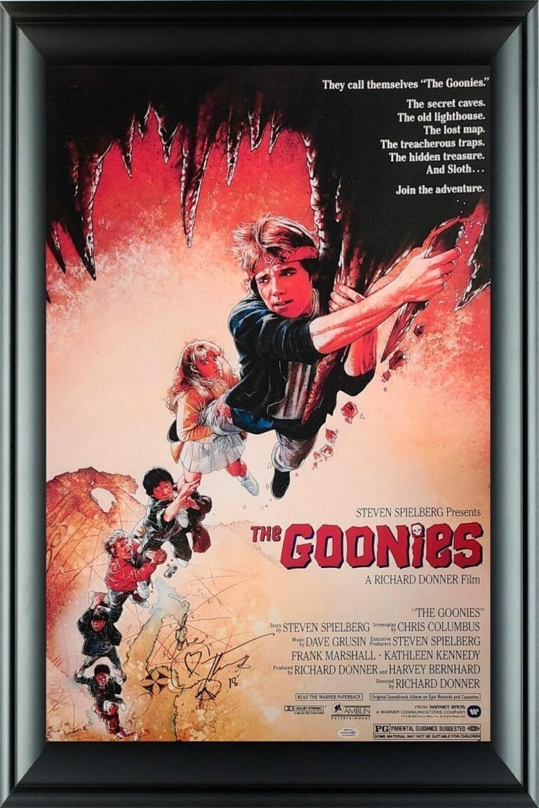 COREY FELDMAN THE GOONIES AUTOGRAPHED FRAMED 24×36 POSTER ACOA EXACT PROOF ACOA
 COLLECTIBLE MEMORABILIA