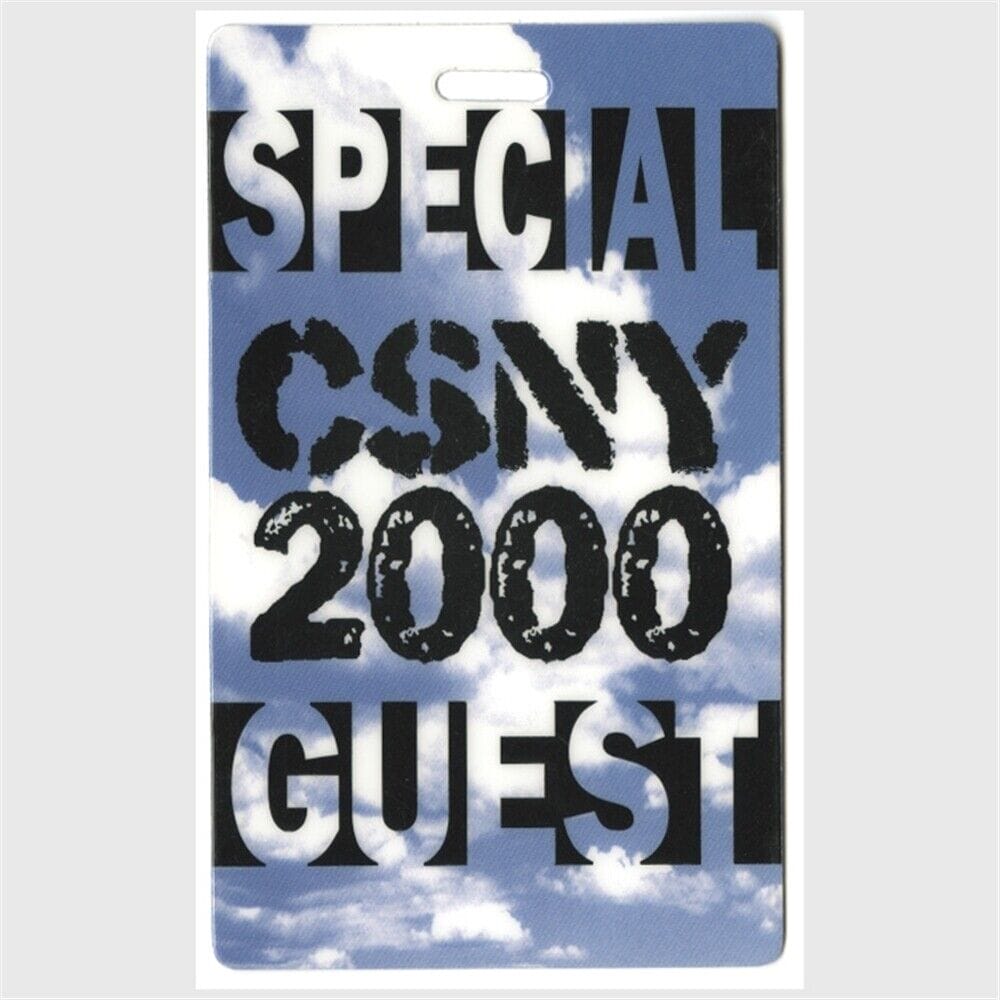 Crosby Stills Nash 2000 Concert Tour Band Guest Laminated Backstage Pass Opens In A New Window 6364