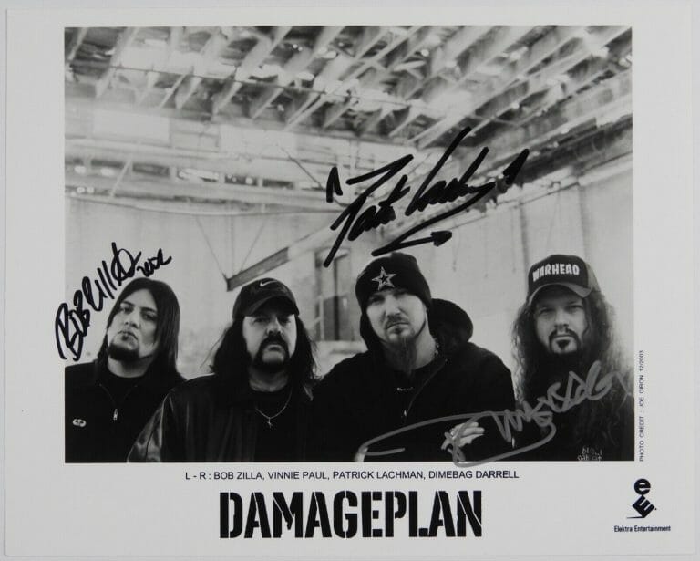 Damageplan Signed JSA Autograph 8 x 10 photo Dimebag Darrell
