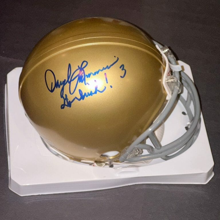 DARYLE LAMONICA SIGNED NOTRE DAME VSR4 MINI-HELMET BECKETT (BAS) W/ INSC
 COLLECTIBLE MEMORABILIA