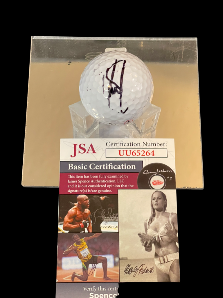 DAVIS LOVE III PGA RYDER CUP PGA CHAMPIONSHIP SIGNED AUTOGRAPH GOLF BALL JSA
 COLLECTIBLE MEMORABILIA
