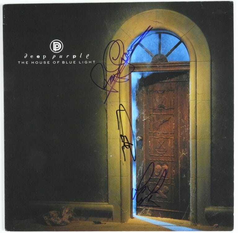 DEEP PURPLE JSA SIGNED AUTOGRAPH ALBUM VINYL RECORD ROGER GLOVER IAN GILLAN +
 COLLECTIBLE MEMORABILIA