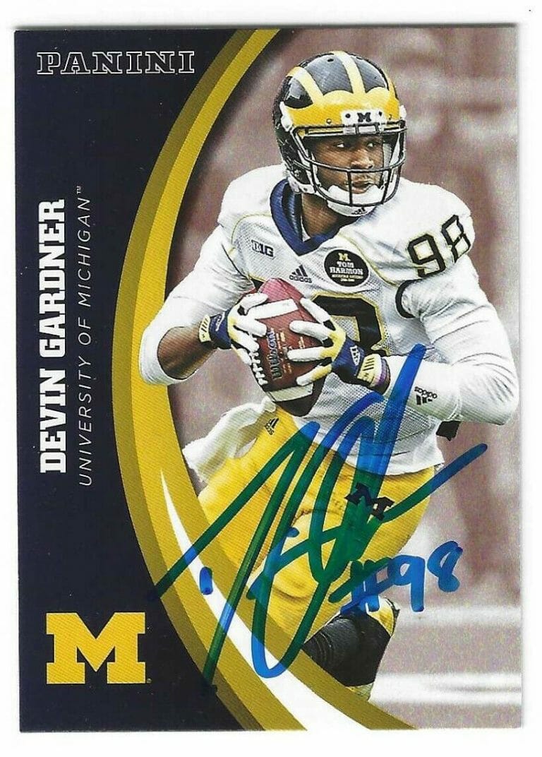 DEVIN GARDNER SIGNED 2015 PANINI CARD #13 MICHIGAN WOLVERINES
 COLLECTIBLE MEMORABILIA