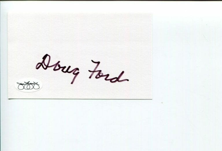 DOUG FORD MASTERS PGA GOLF RYDER CUP CHAMP SIGNED AUTOGRAPH JSA
 COLLECTIBLE MEMORABILIA
