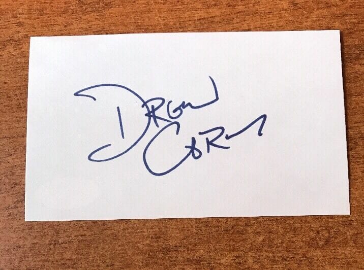 DREW CAREY AUTOGRAPH HAND SIGNED INDEX CARD JSA COA
 COLLECTIBLE MEMORABILIA