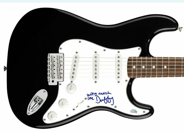 DUFFY AUTOGRAPHED SIGNED GUITAR ACOA
 COLLECTIBLE MEMORABILIA
