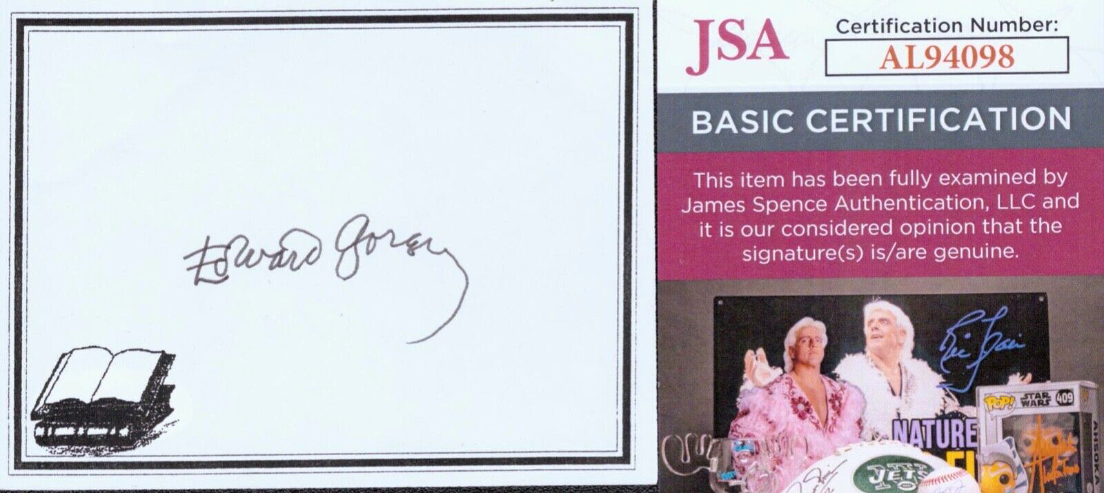 EDWARD GOREY Signed Autograph 3x4 Bookplate JSA COA Author
Opens in a new window or tab