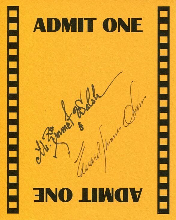 EDWARD JAMES OLMOS & M. EMMET WALSH BLADE RUNNER RARE SIGNED AUTOGRAPH
 COLLECTIBLE MEMORABILIA