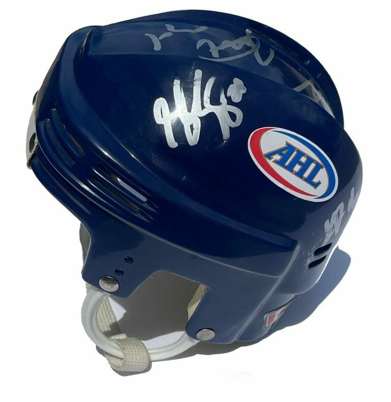 EMINGER MCARDLE CRAIG MORRISSETTE KRESTANOVICH SIGNED AHL MINI HELMET JSA COA
 COLLECTIBLE MEMORABILIA