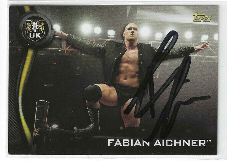 FABIAN AICHNER SIGNED 2019 TOPPS WWE NXT UK CARD #15
 COLLECTIBLE MEMORABILIA