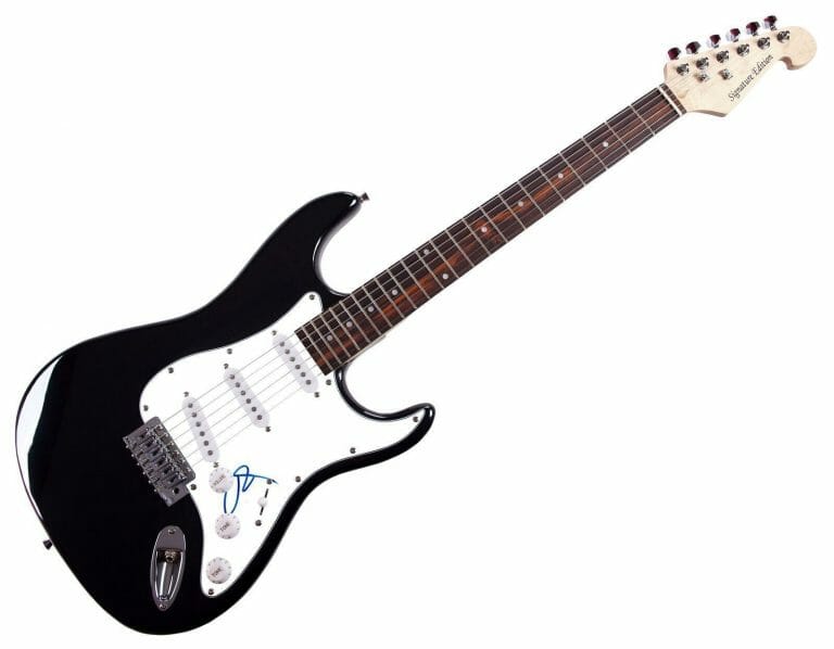 FALL OUT BOY PETE WENTZ AUTOGRAPHED SIGNED GUITAR
 COLLECTIBLE MEMORABILIA