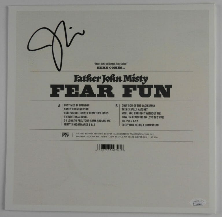FATHER JOHN MISTY SIGNED JSA SIGNED AUTOGRAPH ALBUM RECORD FEAR FUN
 COLLECTIBLE MEMORABILIA