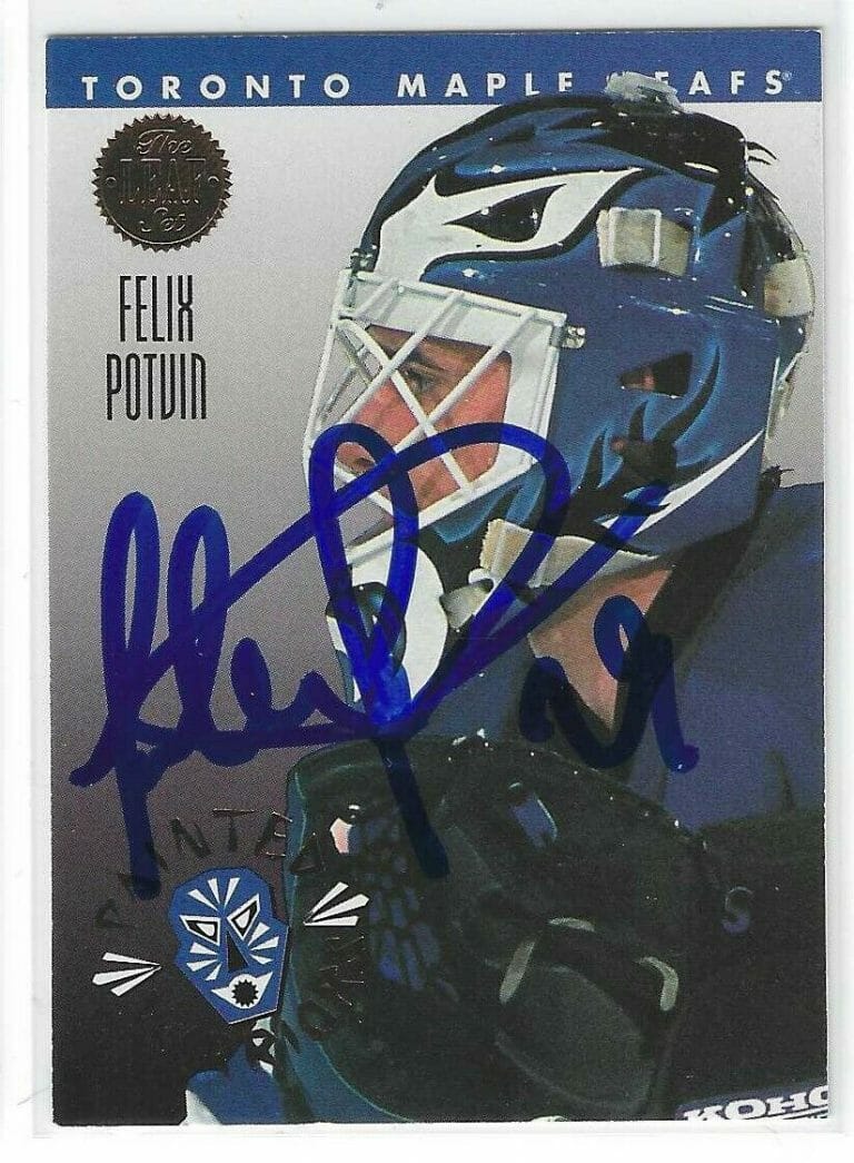 FELIX POTVIN SIGNED 1993/94 LEAF CARD #1 TORONTO MAPLE LEAFS
 COLLECTIBLE MEMORABILIA