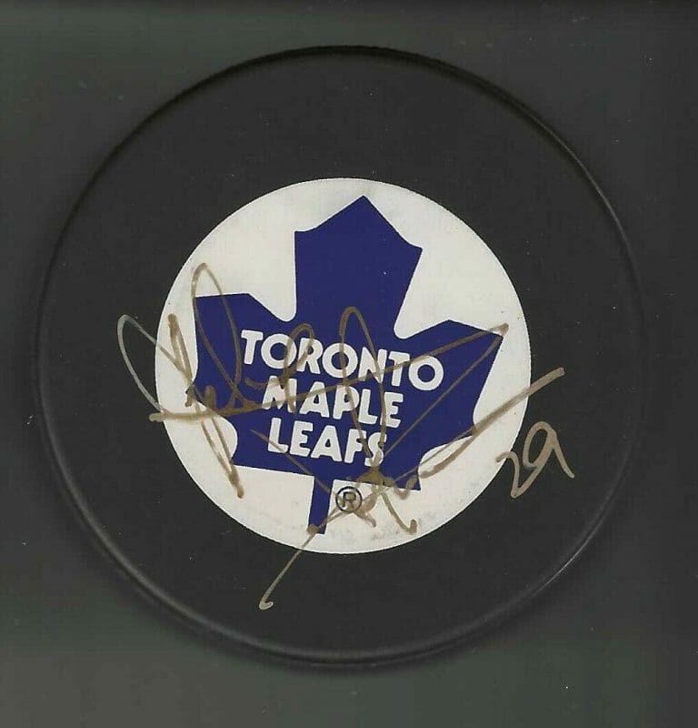 FELIX POTVIN SIGNED TORONTO MAPLE LEAFS OFFICIAL ZIEGLER GAME PUCK
 COLLECTIBLE MEMORABILIA